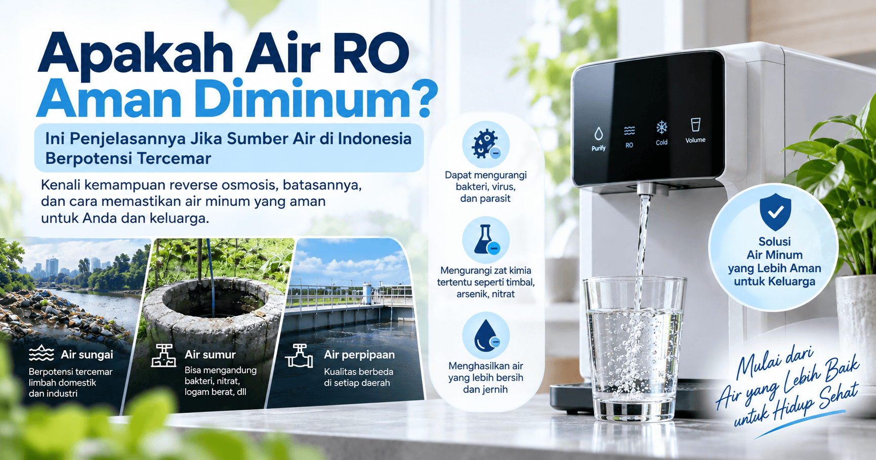 Apakah Air RO Aman Diminum? Ini Penjelasannya Jika Sumber Air Tercemar