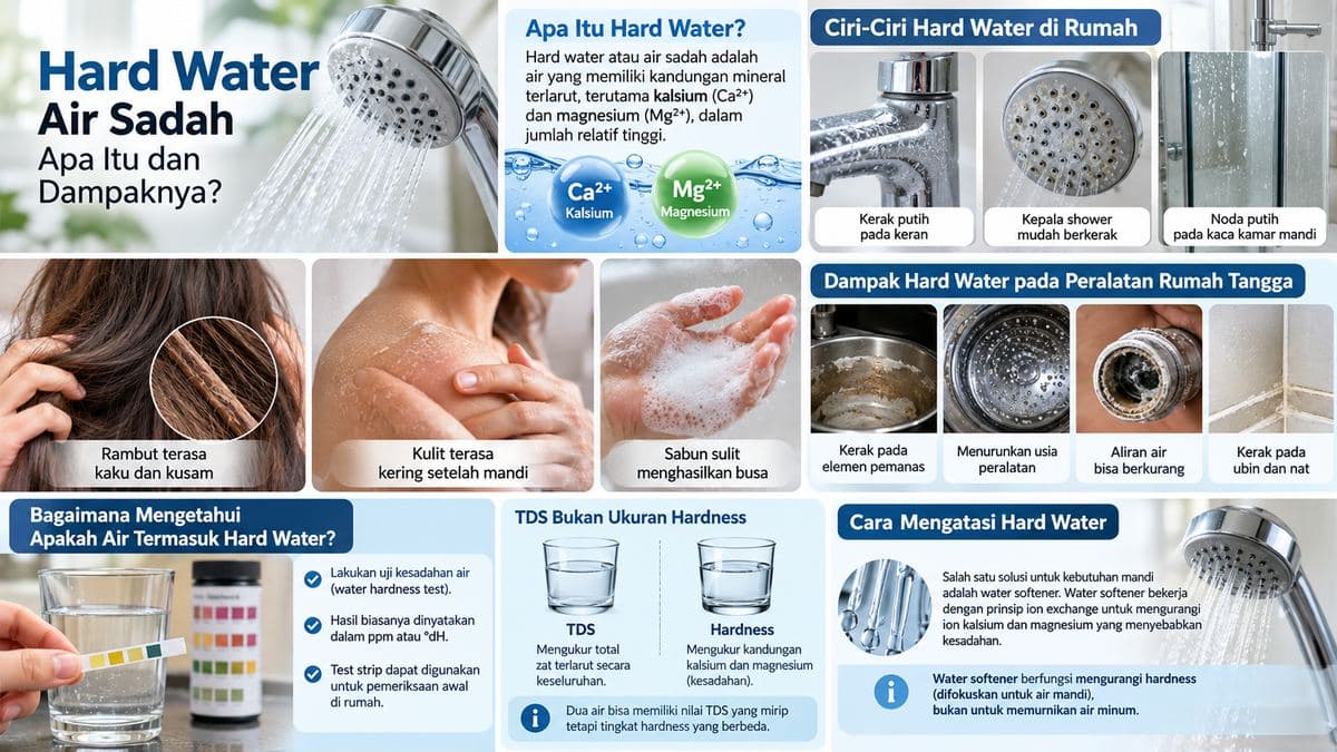 Hard Water: Apa Itu Air Sadah, Ciri-Ciri, Dampak, dan Cara Mengatasinya?