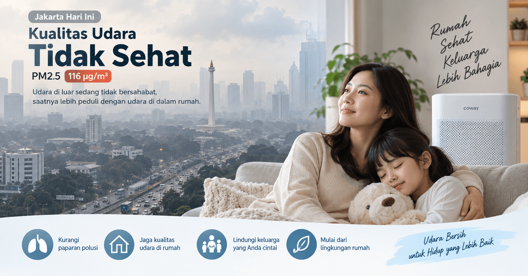 Kualitas Udara Jakarta Hari Ini Tidak Sehat: Mengapa PM2.5 Perlu Diwaspadai di Rumah?